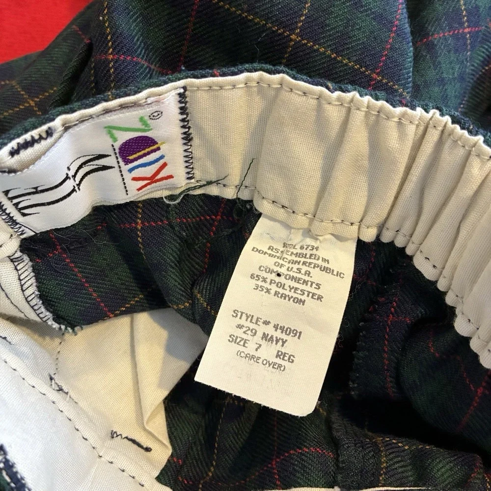 Vintage TFW Plaid Boys Dress Pants Size 7‎ Regular